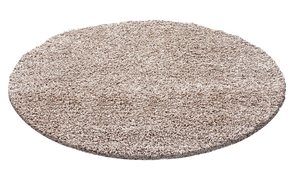 OTTAWA - Tapis Shaggy Uni Rond - OTT1500BEI