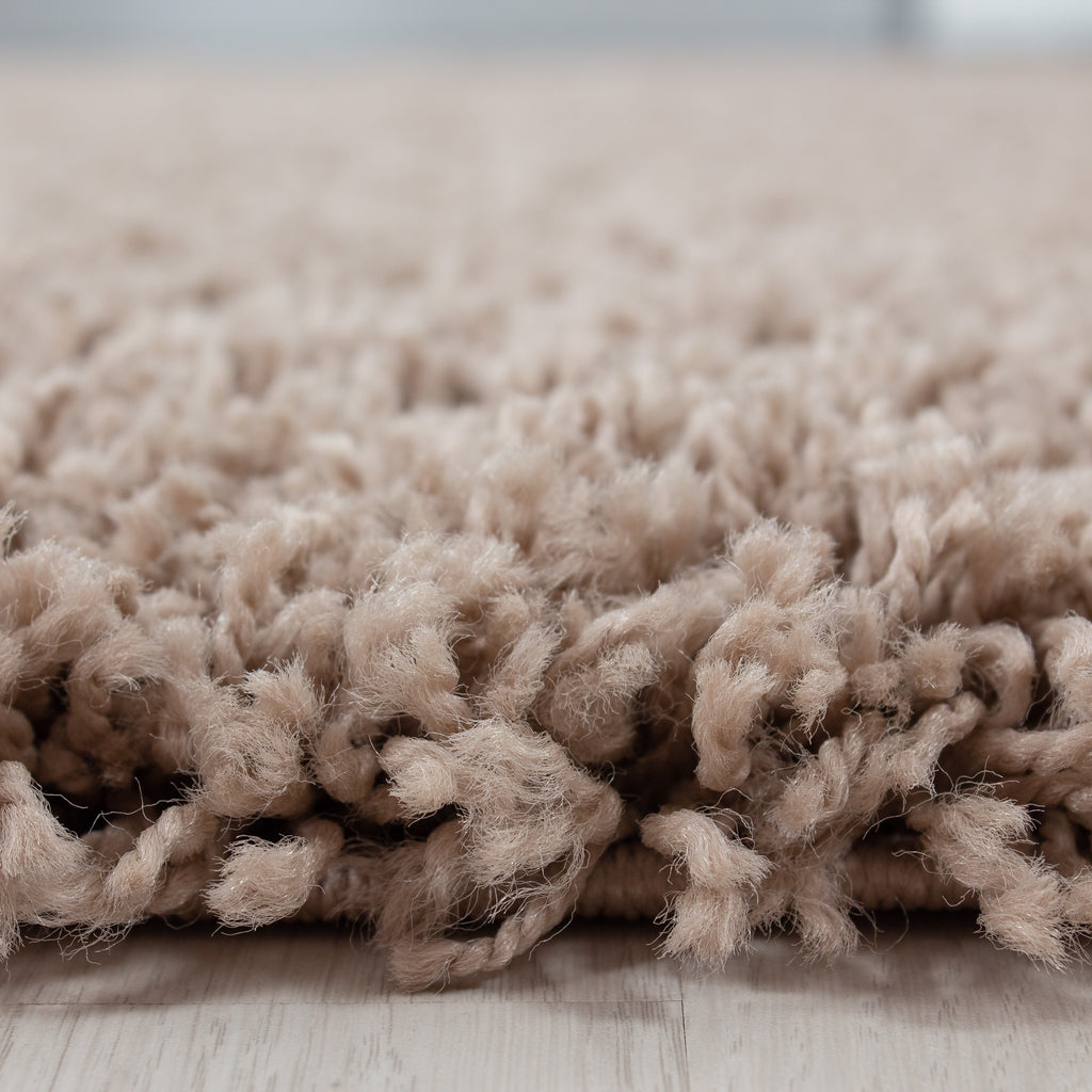 OTTAWA - Tapis Shaggy Uni Rond - OTT1500BEI