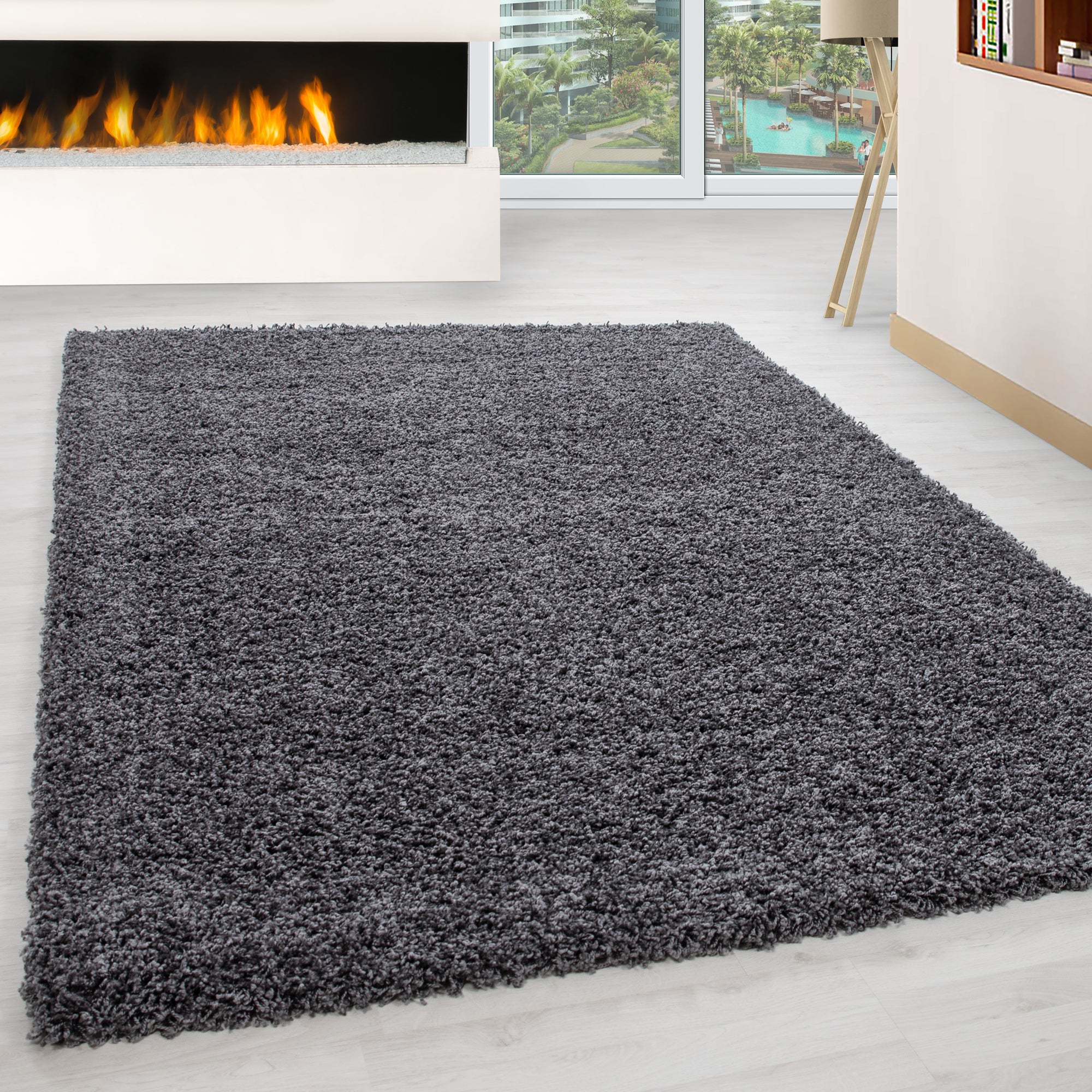 OTTAWA - Tapis Shaggy Uni - OTT1500GRI