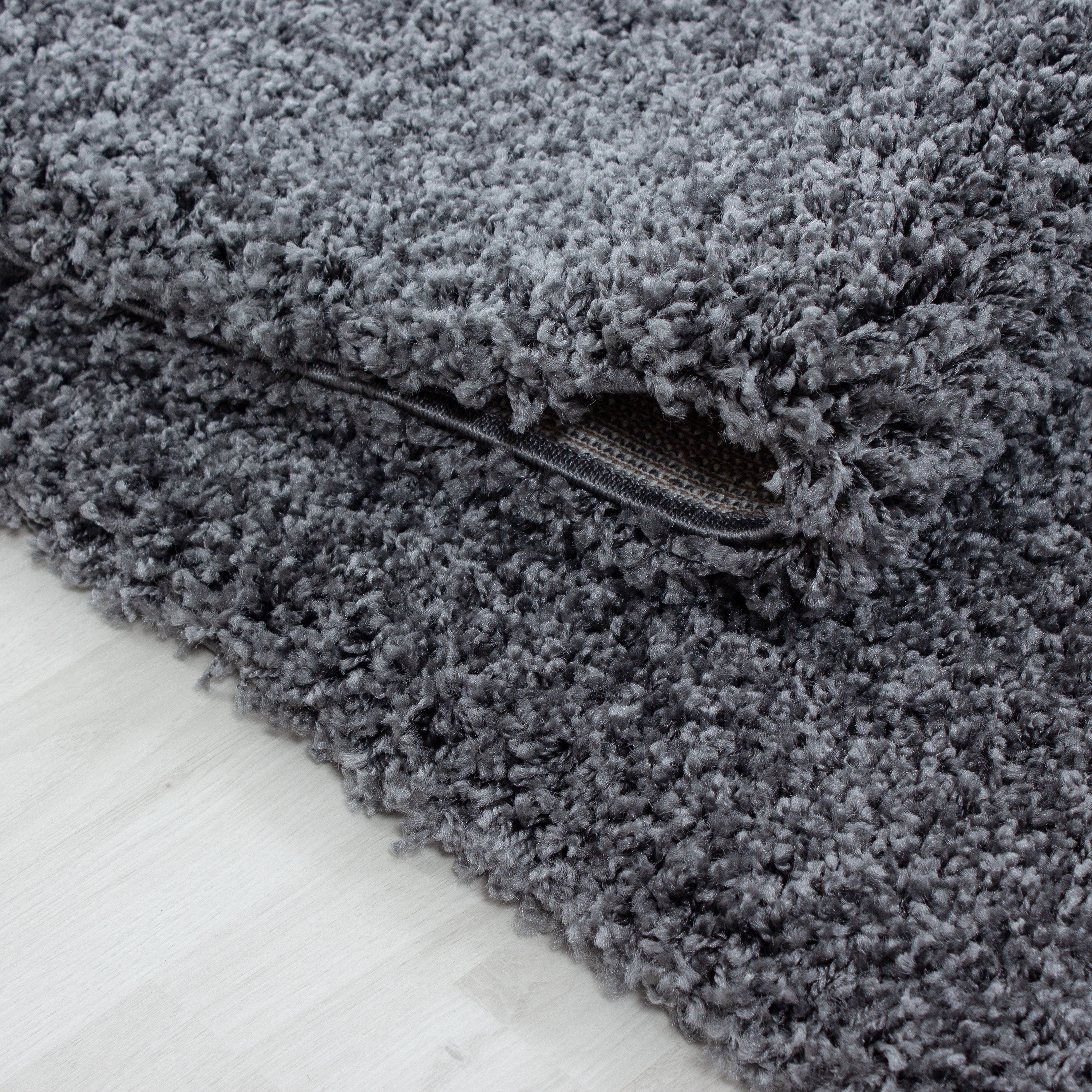 OTTAWA - Tapis Shaggy Uni Rond - OTT1500GRI