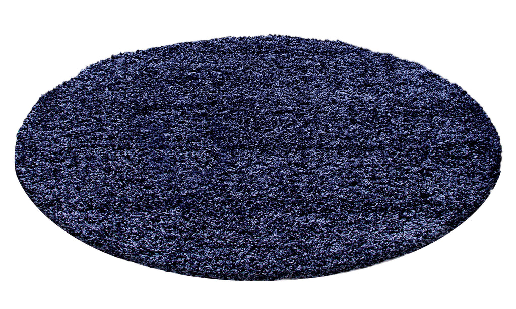 OTTAWA - Tapis Shaggy Uni Rond - OTT1500NAV