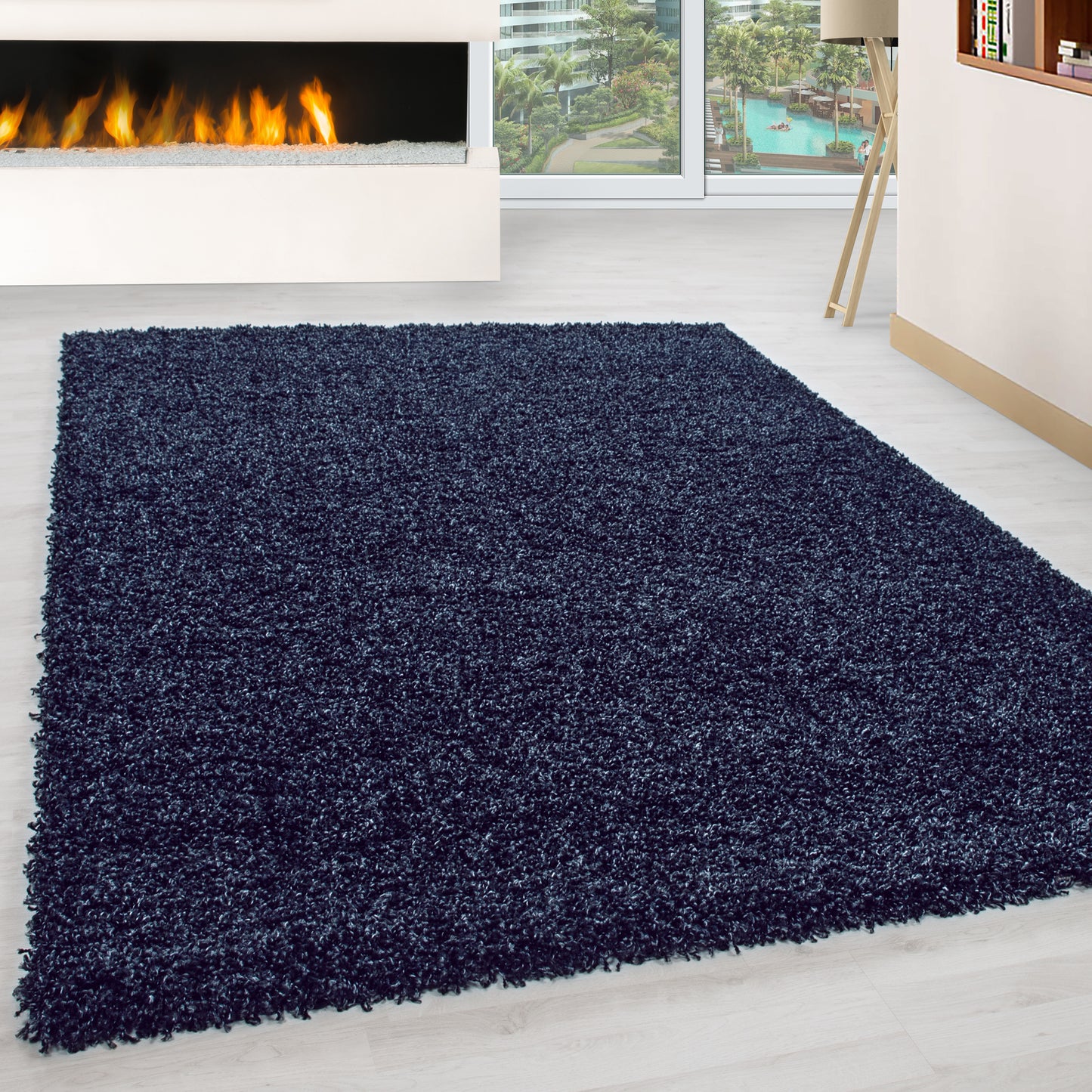 OTTAWA - Tapis Shaggy Uni - OTT1500NAV