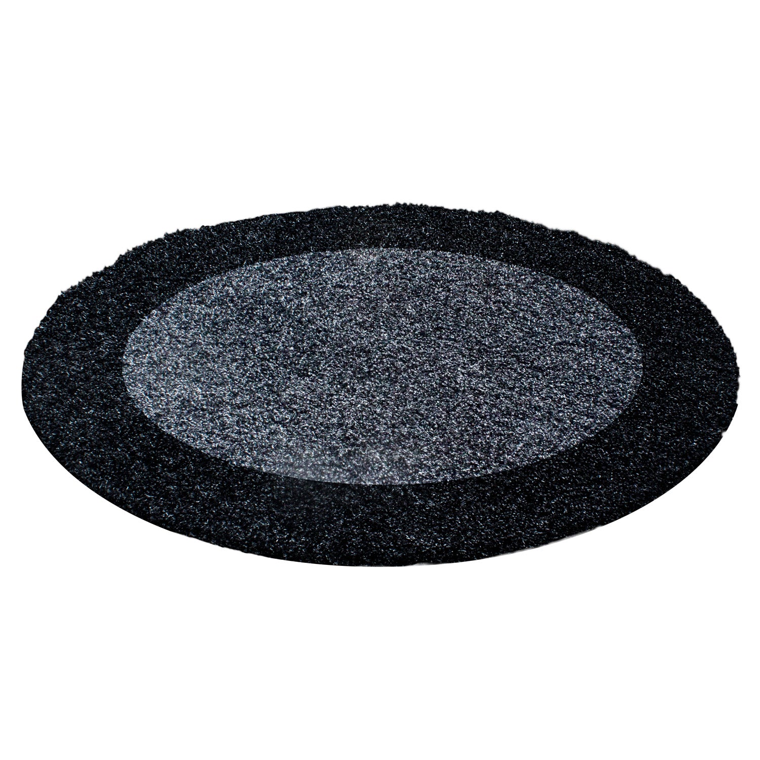 OTTA - Tapis Shaggy rond à motif Cadre - OTT1503ANT