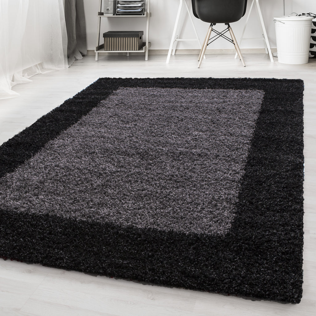 OTTA - Tapis Shaggy à motif Cadre - OTT1503ANT