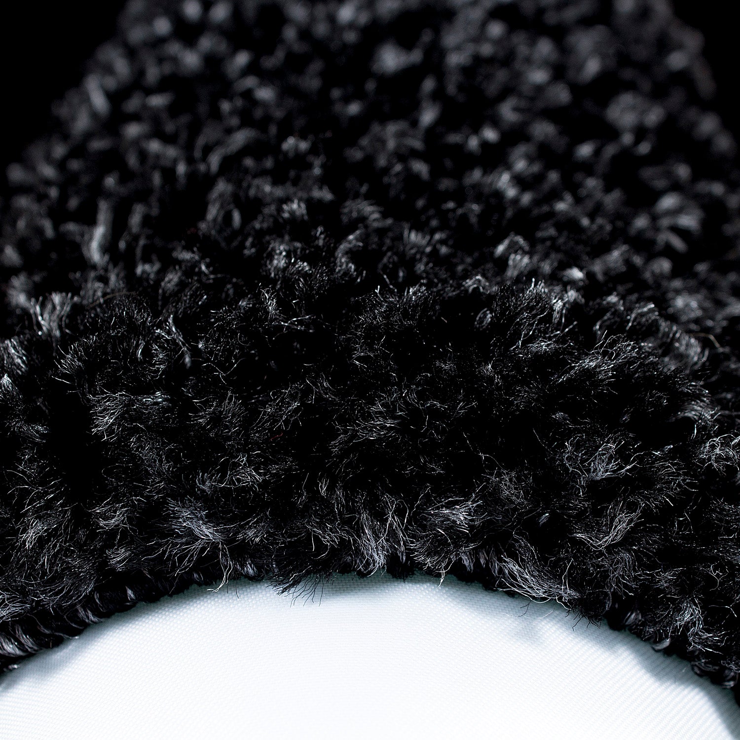 OTTA - Tapis Shaggy rond à motif Cadre - OTT1503ANT