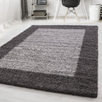 OTTA - Tapis Shaggy à motif Cadre - OTT1503GRI