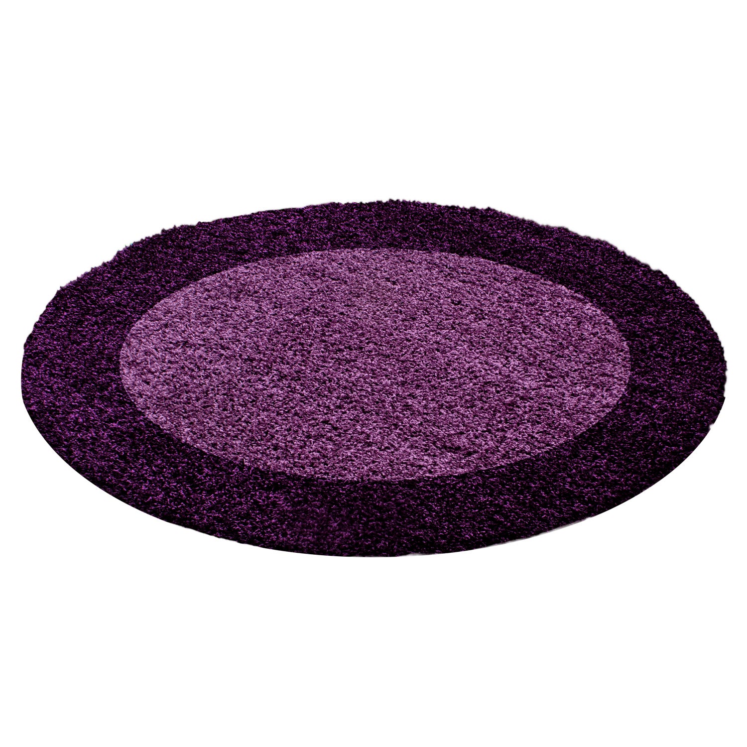 OTTA - Tapis Shaggy rond à motif Cadre - OTT1503LIL