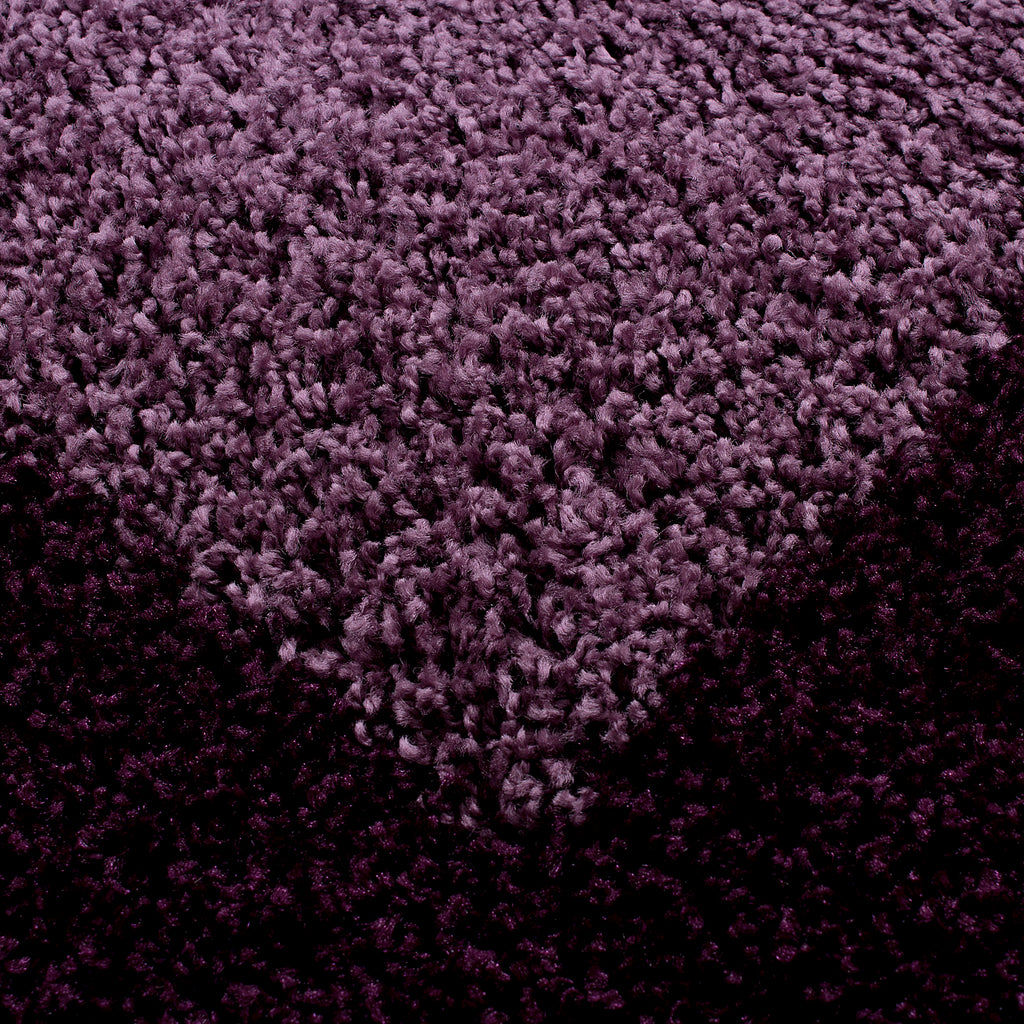 OTTA - Tapis Shaggy rond à motif Cadre - OTT1503LIL