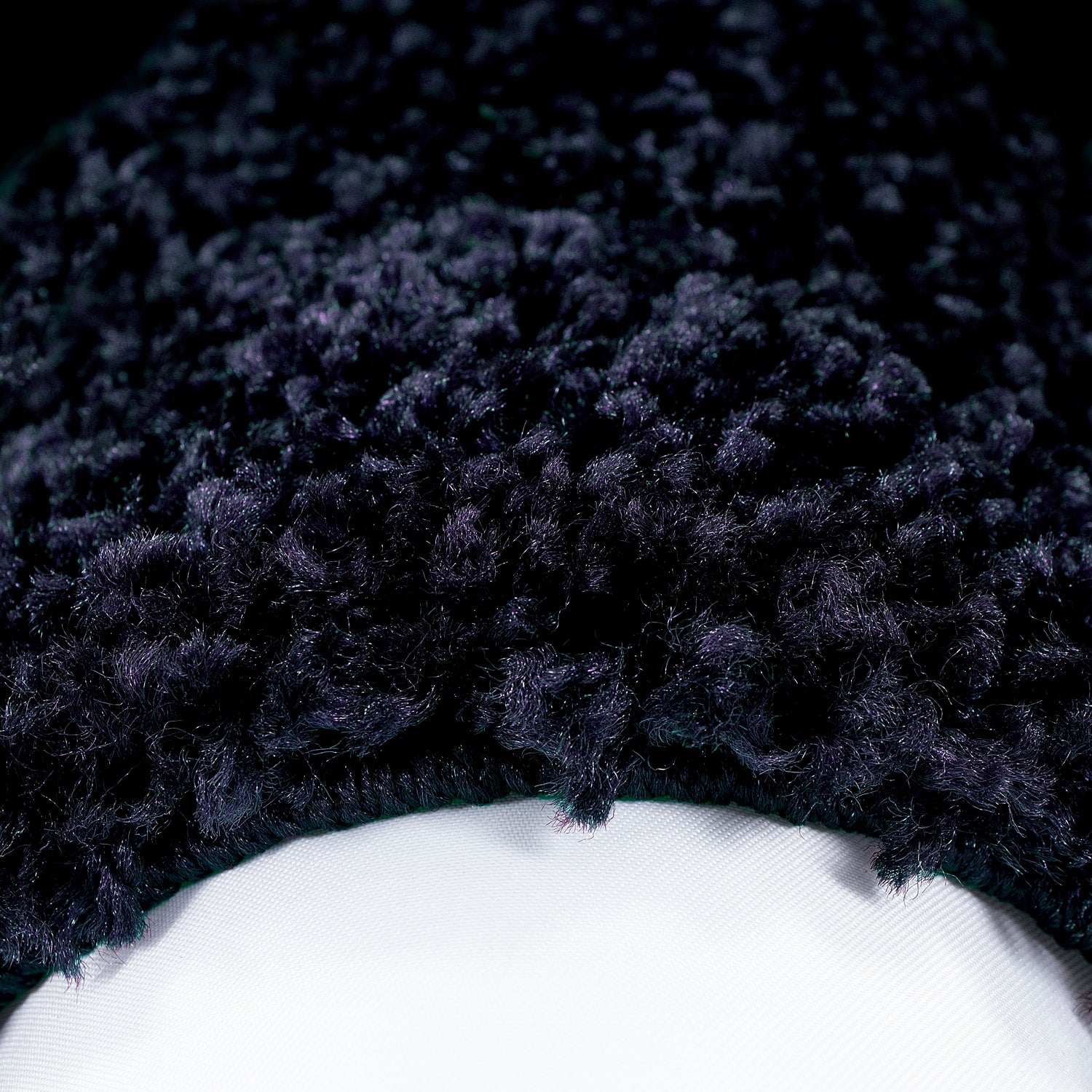 OTTA - Tapis Shaggy rond à motif Cadre - OTT1503NAV