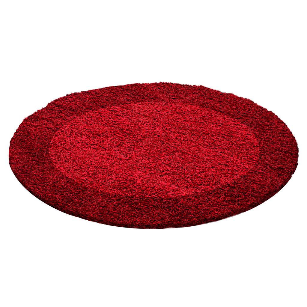 OTTA - Tapis Shaggy rond à motif Cadre - OTT1503ROU