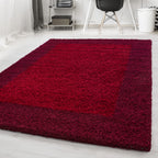 OTTA - Tapis Shaggy à motif Cadre - OTT1503ROU