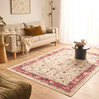 Tapis salon vintage - Beige - Collection Ottoman OTTOMAN