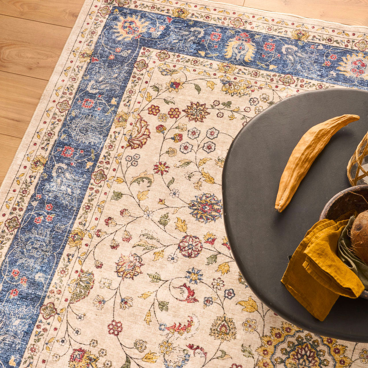 Tapis salon vintage - Bleu - Collection Ottoman OTTOMAN