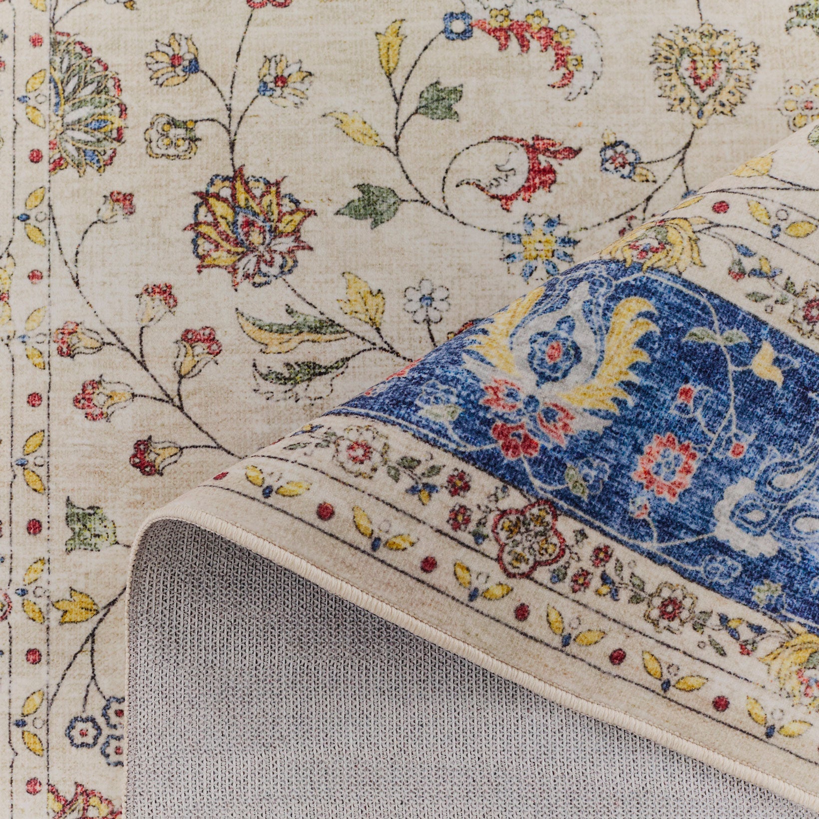 Tapis salon vintage - Bleu - Collection Ottoman OTTOMAN