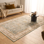 Tapis salon vintage - Turquoise - Collection Ottoman OTTOMAN