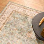 Tapis salon vintage - Turquoise - Collection Ottoman OTTOMAN