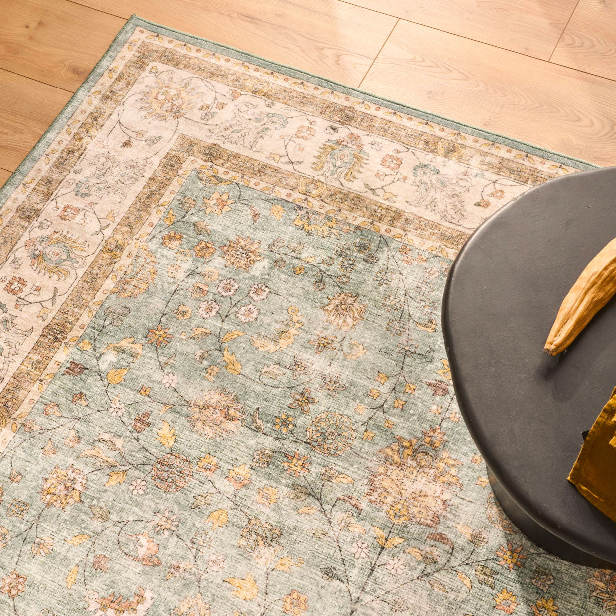 Tapis salon vintage - Turquoise - Collection Ottoman OTTOMAN