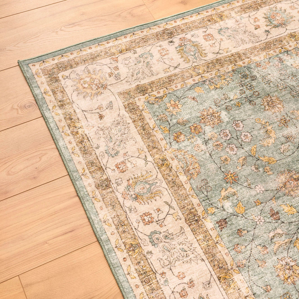 Tapis salon vintage - Turquoise - Collection Ottoman OTTOMAN