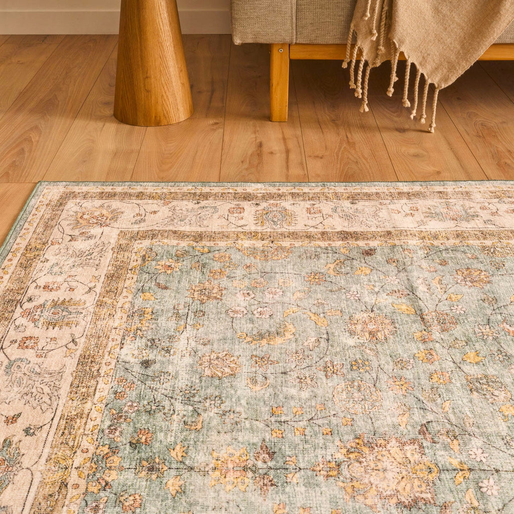 Tapis salon vintage - Turquoise - Collection Ottoman OTTOMAN