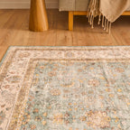 Tapis salon vintage - Turquoise - Collection Ottoman OTTOMAN