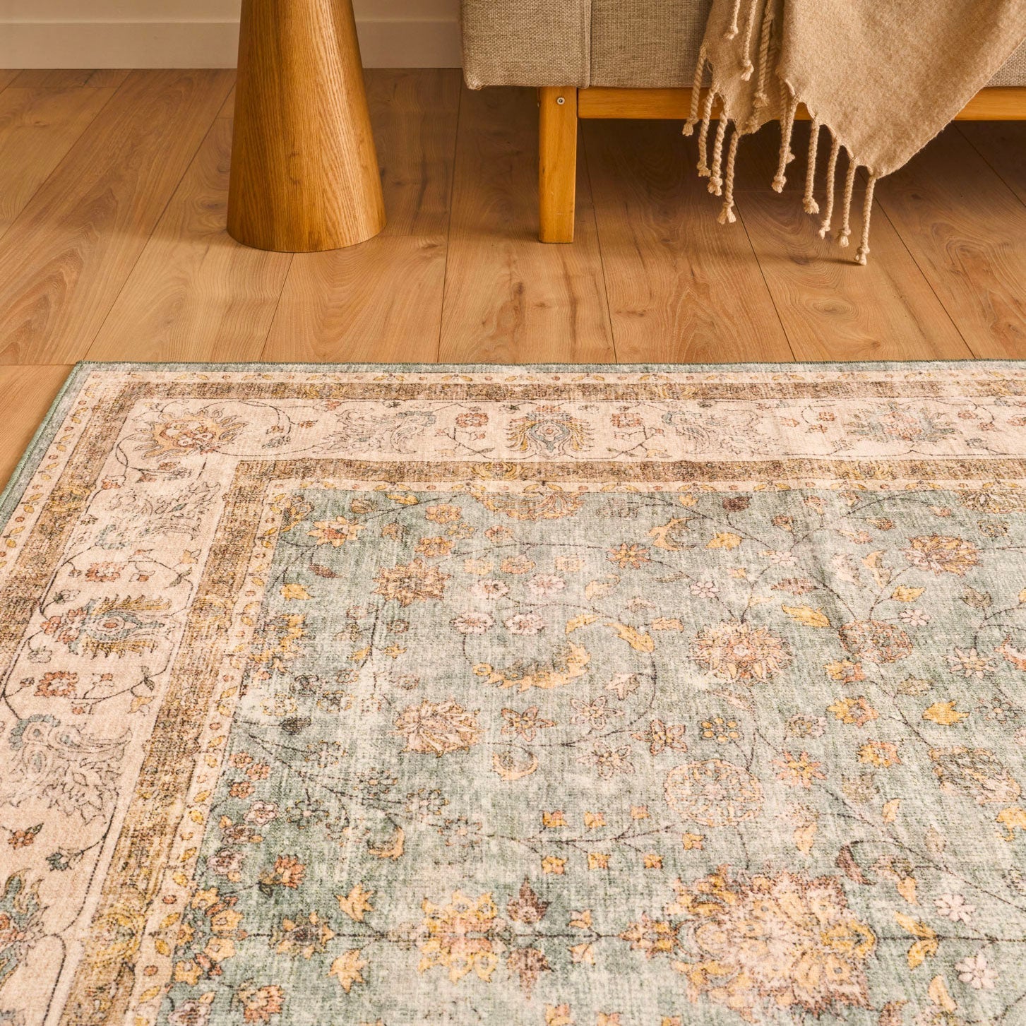 Tapis salon vintage - Turquoise - Collection Ottoman OTTOMAN