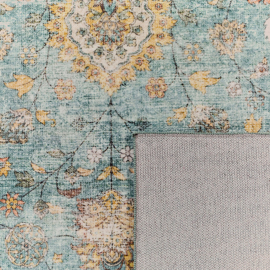 Tapis salon vintage - Turquoise - Collection Ottoman OTTOMAN