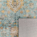 Tapis salon vintage - Turquoise - Collection Ottoman OTTOMAN