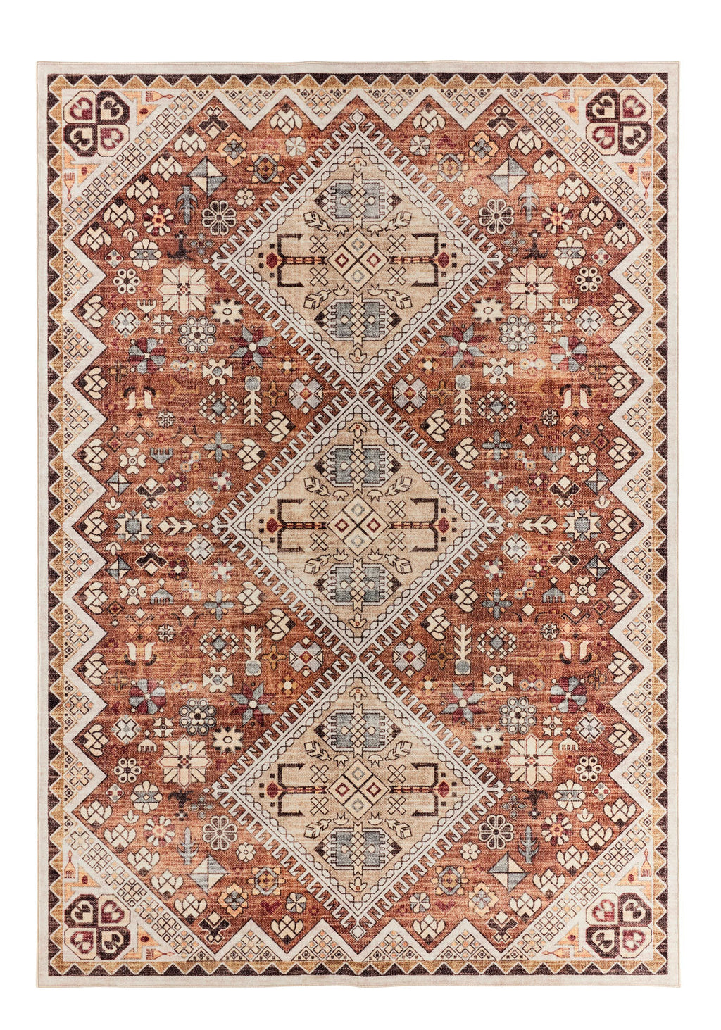 Tapis à motifs traditionnels - Beige - Collection Ottoman OTTOMAN