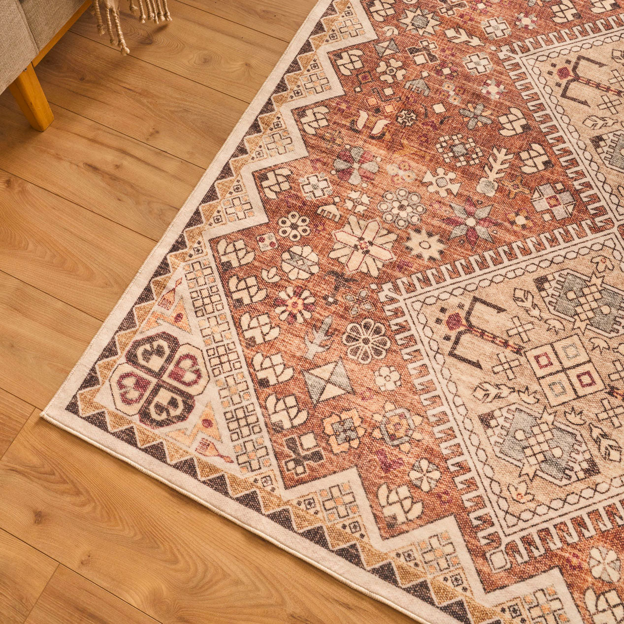Tapis à motifs traditionnels - Beige - Collection Ottoman OTTOMAN