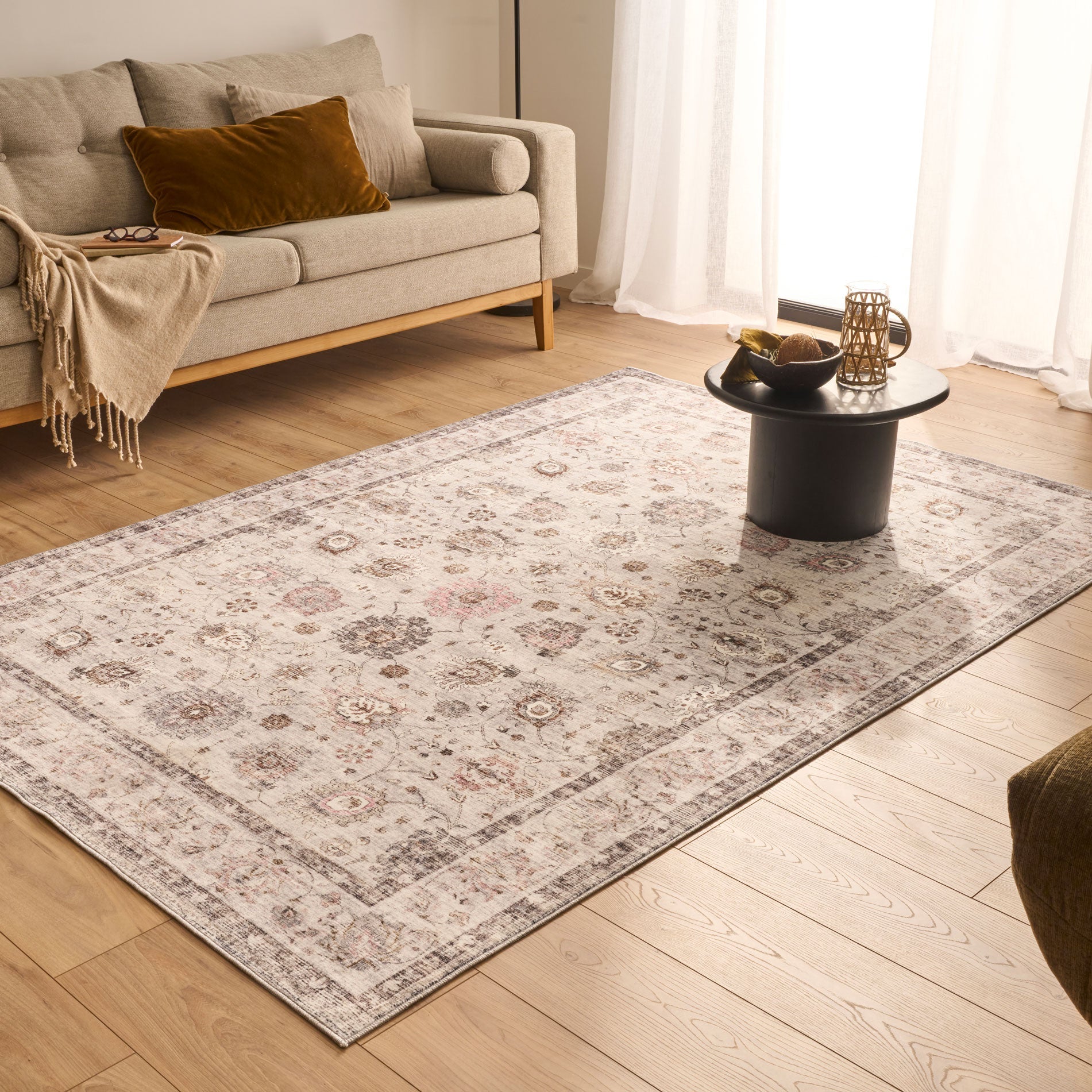 Tapis à motifs traditionnels - Gris - Collection Ottoman OTTOMAN