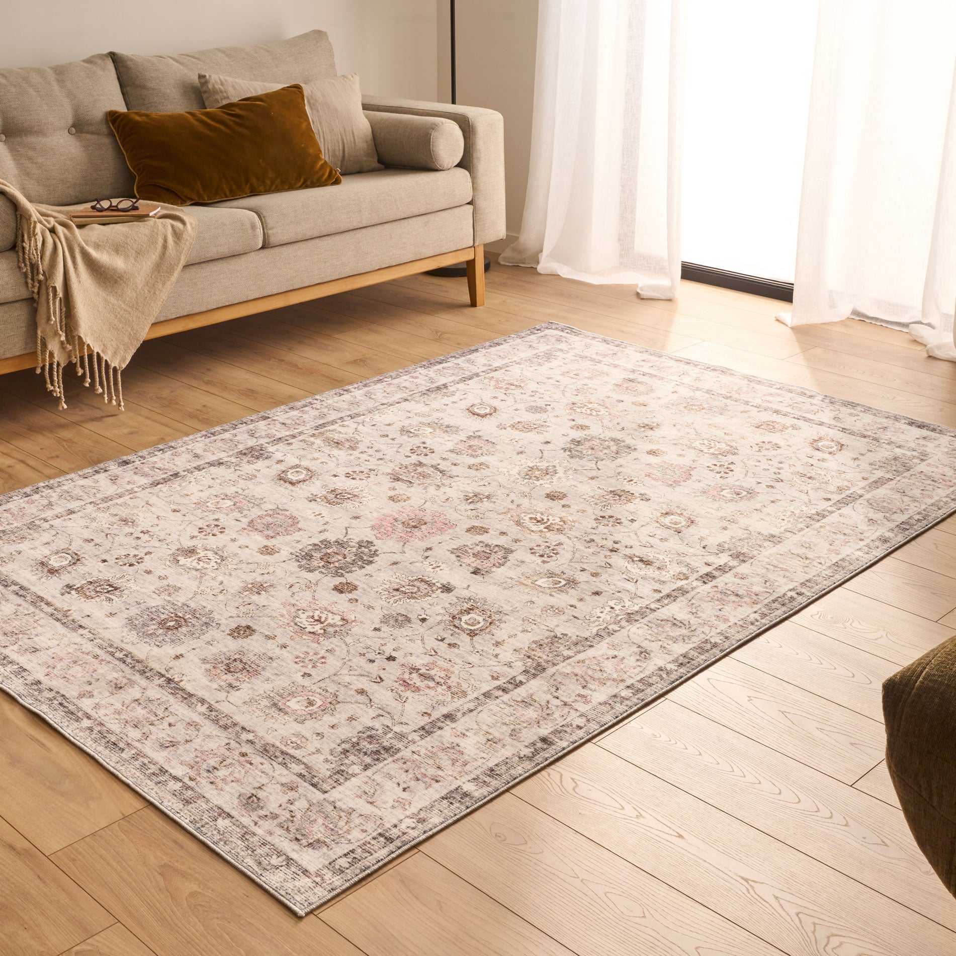 Tapis à motifs traditionnels - Gris - Collection Ottoman OTTOMAN