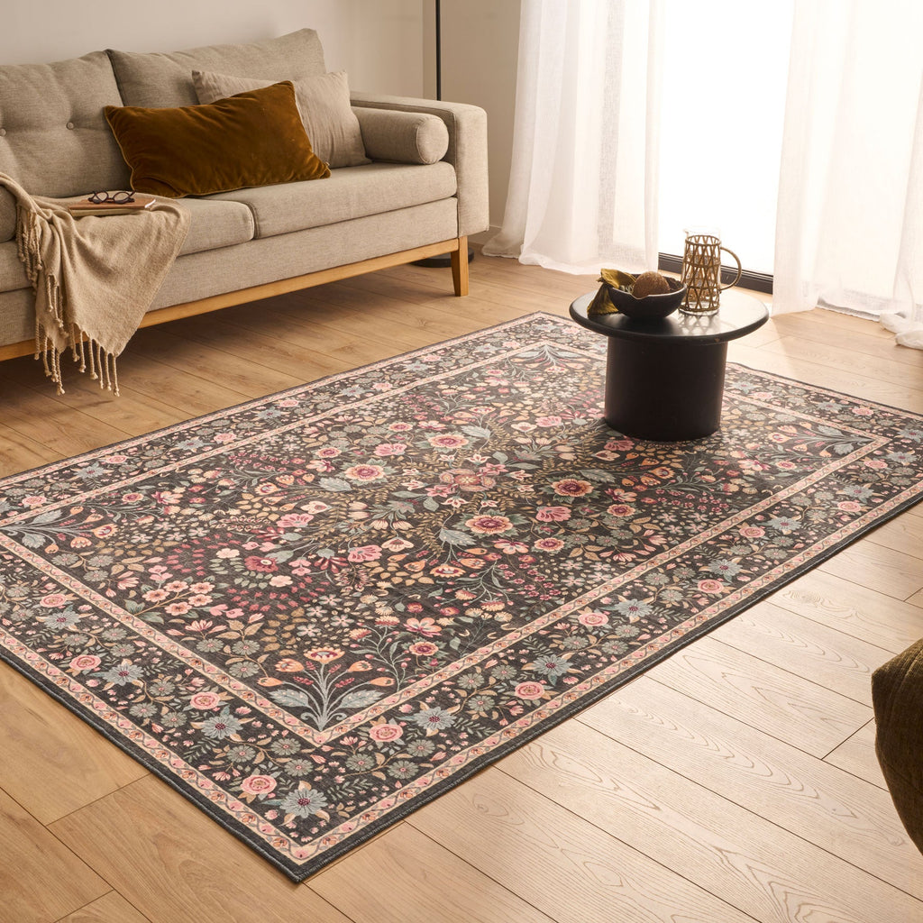 Tapis à motifs traditionnels - Noir - Collection Ottoman OTTOMAN