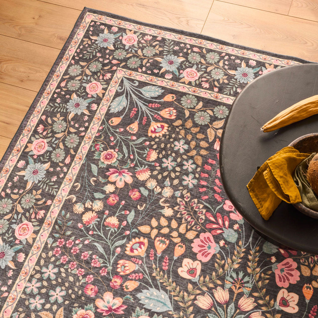 Tapis à motifs traditionnels - Noir - Collection Ottoman OTTOMAN