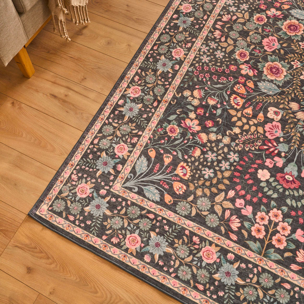 Tapis à motifs traditionnels - Noir - Collection Ottoman OTTOMAN