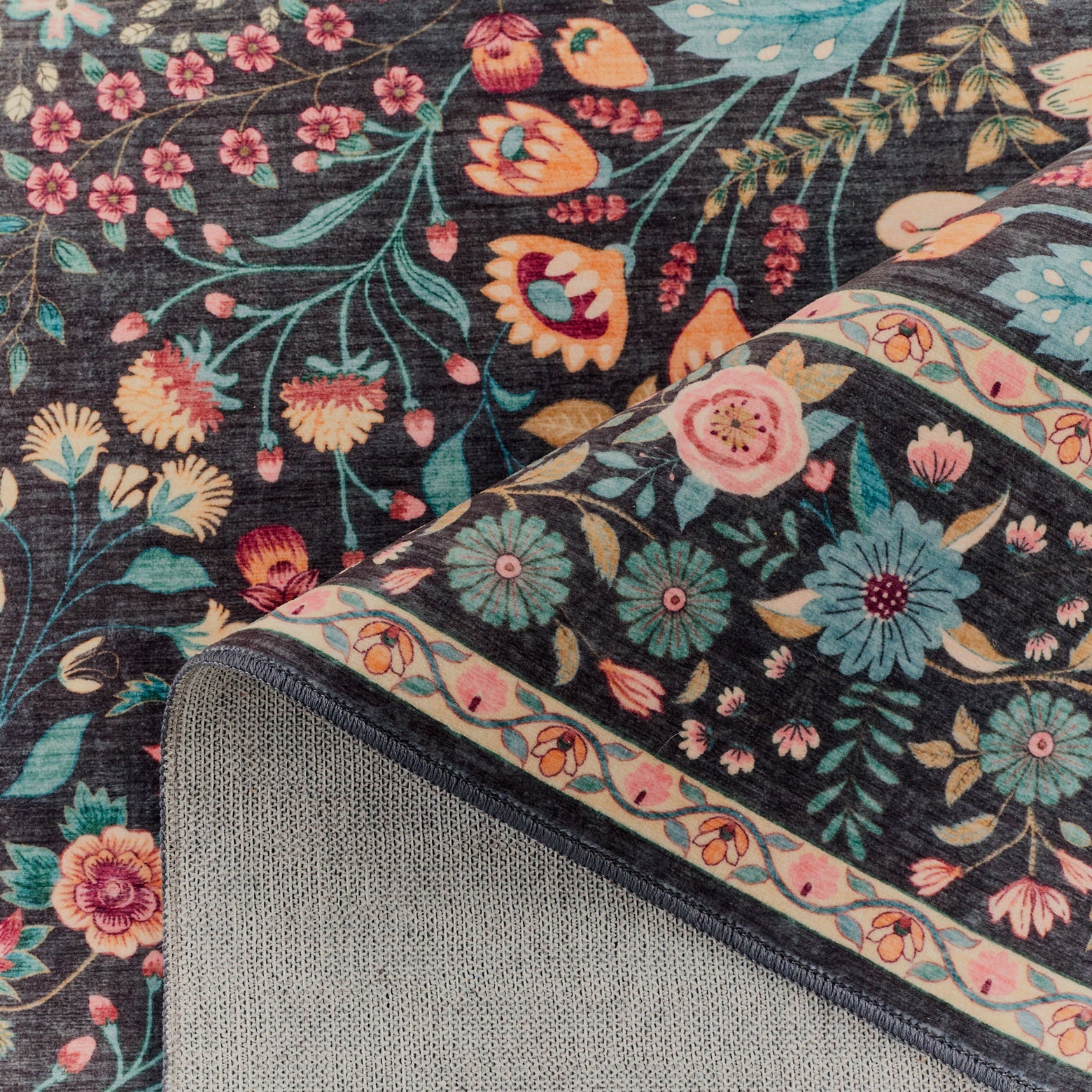 Tapis à motifs traditionnels - Noir - Collection Ottoman OTTOMAN