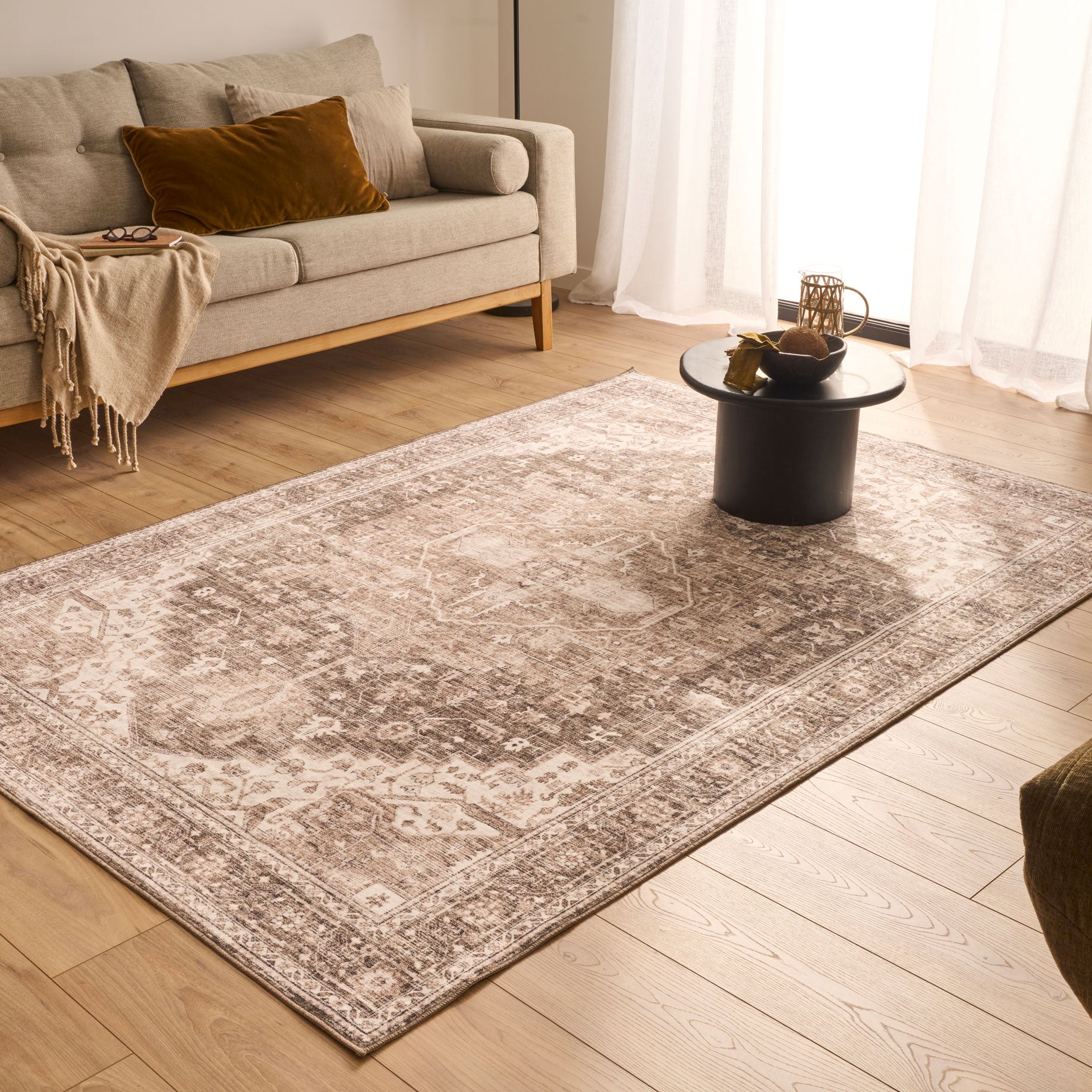 Tapis décoratif vintage - Beige - Collection Ottoman OTTOMAN