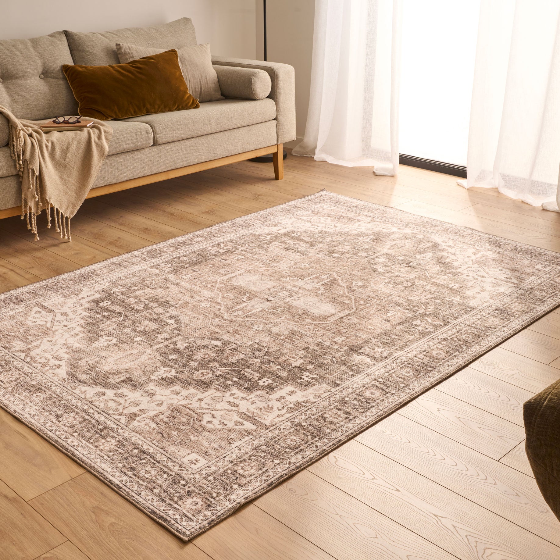 Tapis décoratif vintage - Beige - Collection Ottoman OTTOMAN