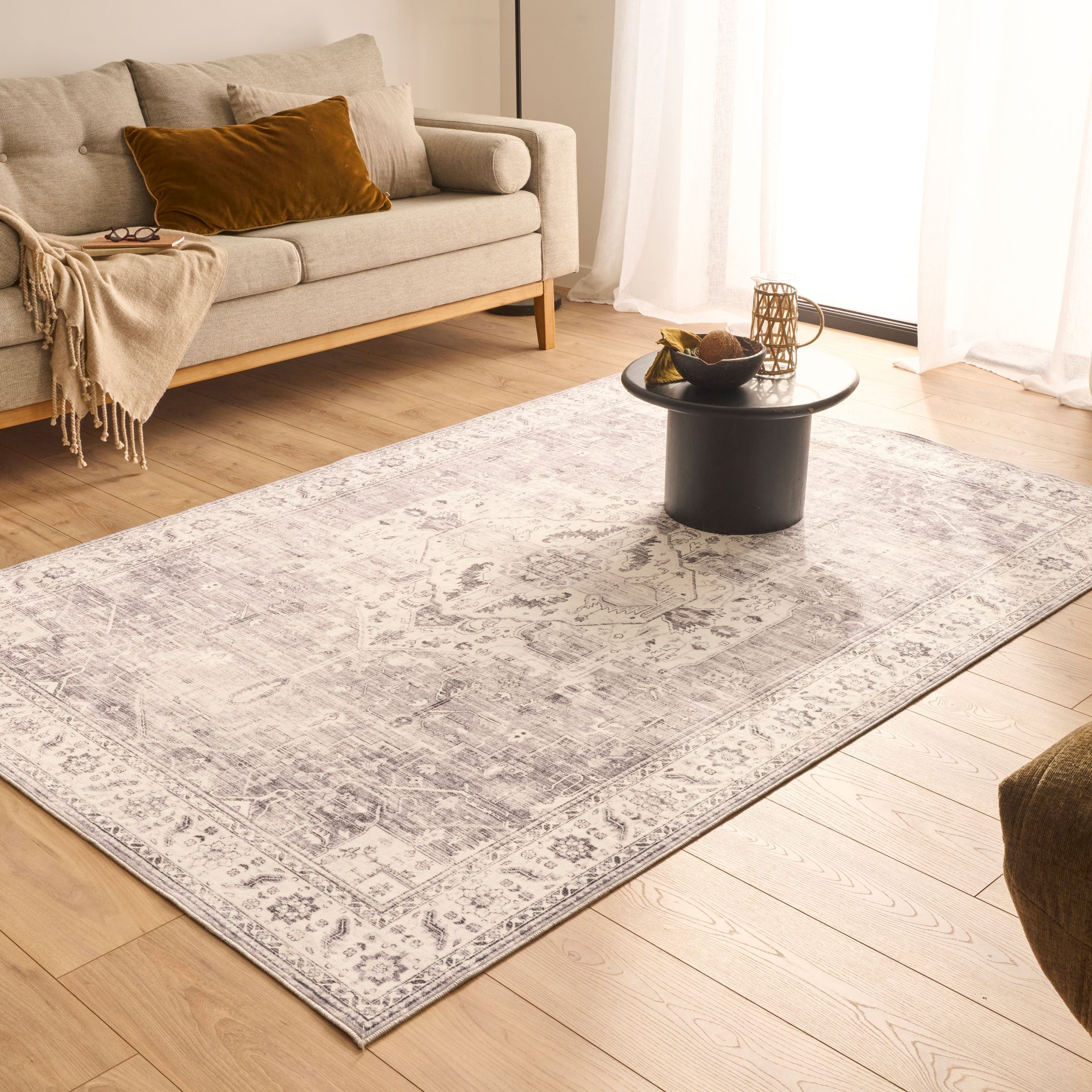 Tapis décoratif vintage - Gris - Collection Ottoman OTTOMAN