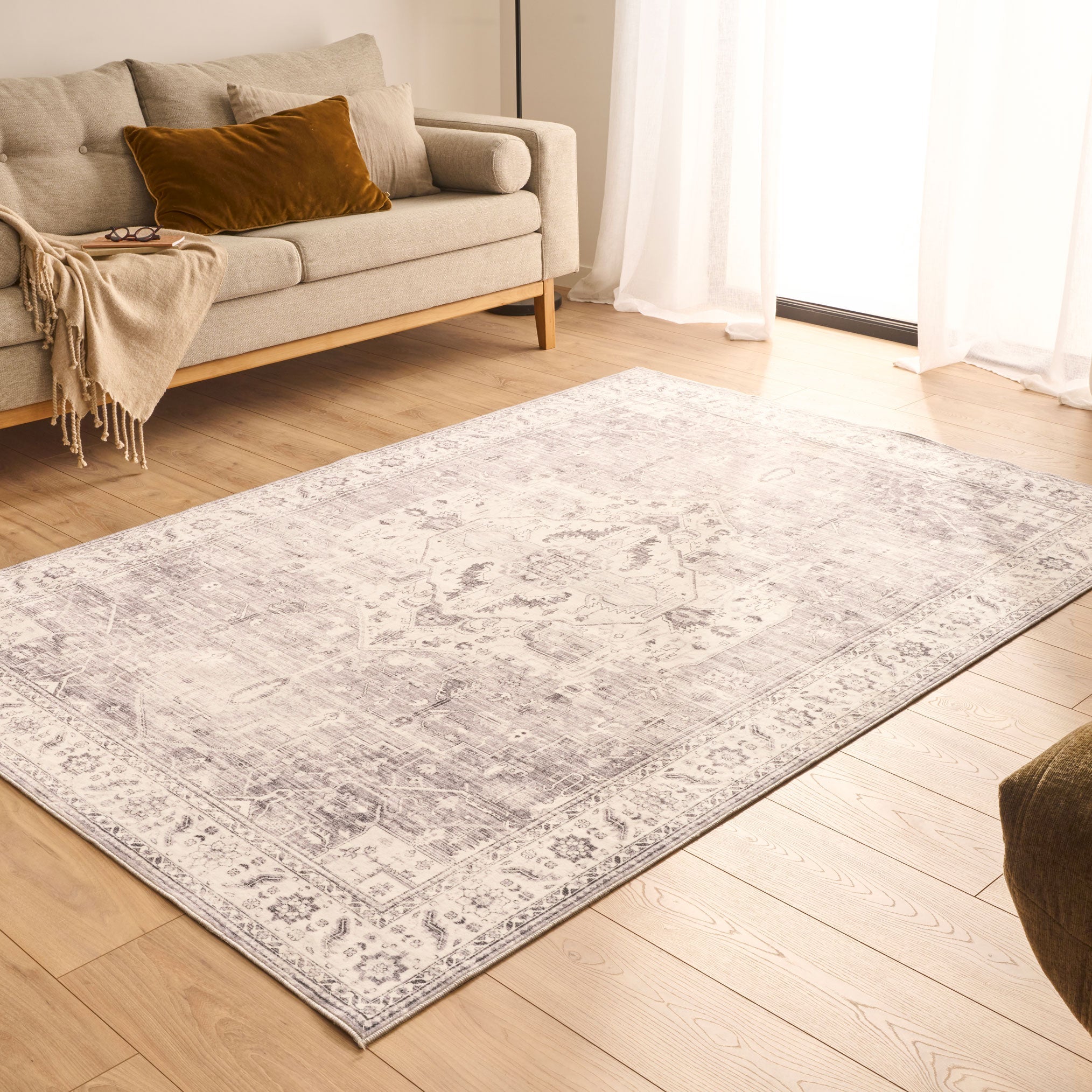 Tapis décoratif vintage - Gris - Collection Ottoman OTTOMAN