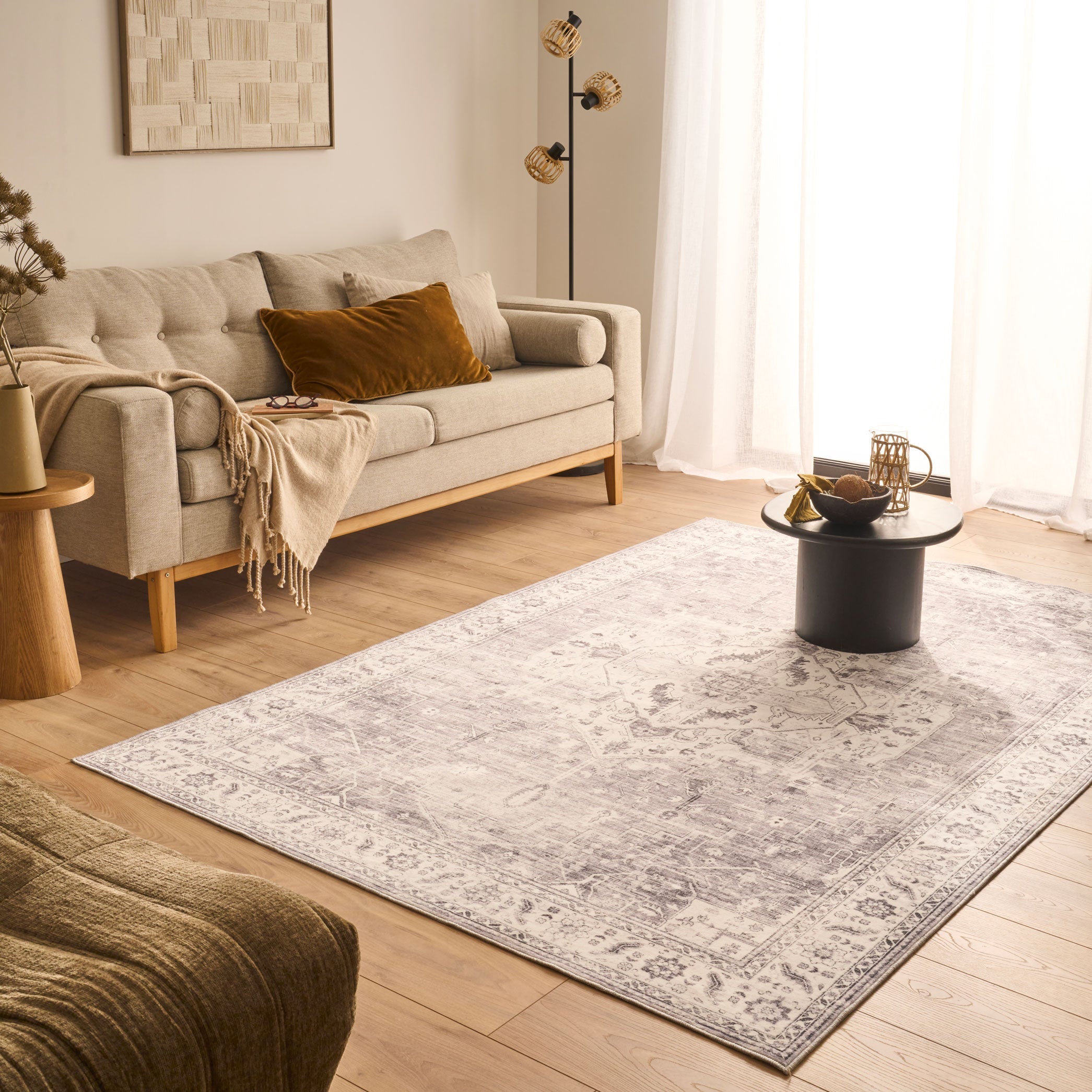 Tapis décoratif vintage - Gris - Collection Ottoman OTTOMAN