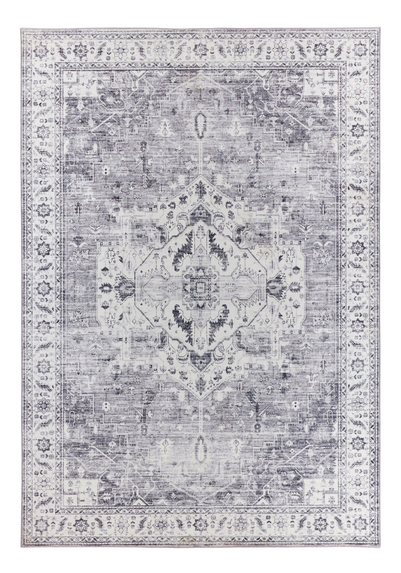 Tapis décoratif vintage - Gris - Collection Ottoman OTTOMAN