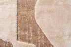 Tapis aspect jute motif abstrait doux  : PAL9489BLA PALMA