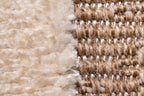 Tapis aspect jute motif abstrait doux  : PAL9489BLA PALMA