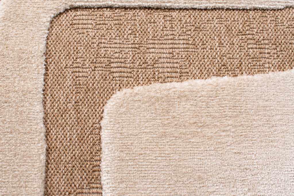 Tapis rustique avec motif en relief beige : PAL9491BLA PALMA