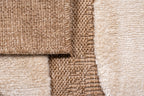 Tapis rustique avec motif en relief beige : PAL9491BLA PALMA