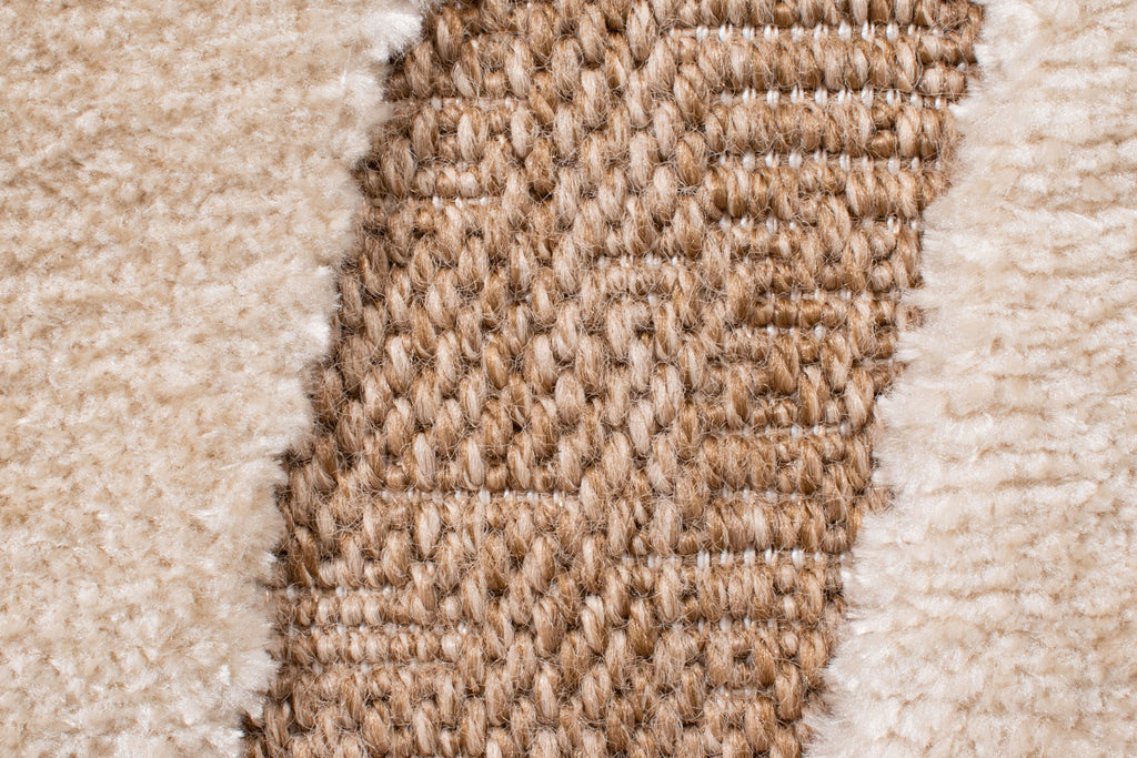 Tapis rustique avec motif en relief beige : PAL9491BLA PALMA