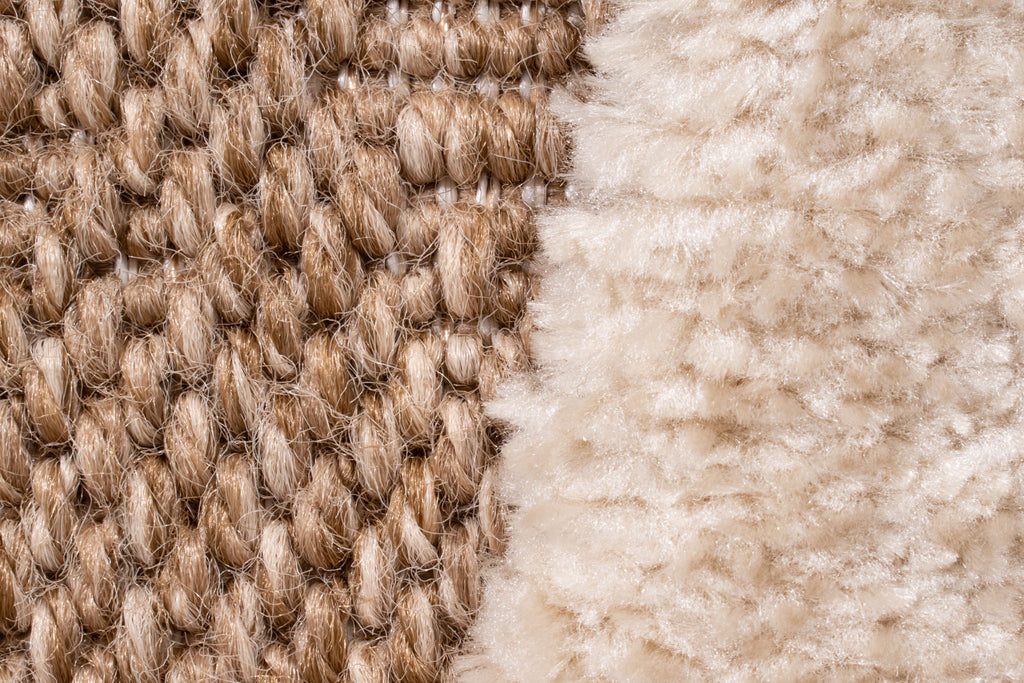 Tapis rustique avec motif en relief beige : PAL9491BLA PALMA