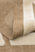 Tapis rustique avec motif en relief beige : PAL9491BLA PALMA