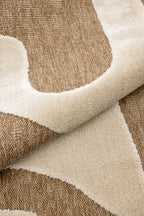 Tapis rustique avec motif en relief beige : PAL9491BLA PALMA