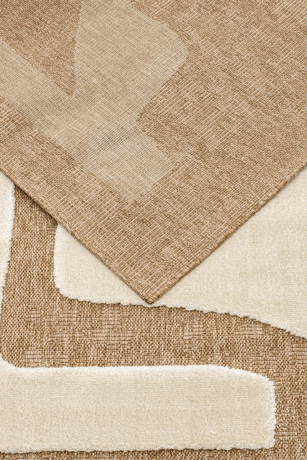 Tapis rustique avec motif en relief beige : PAL9491BLA PALMA